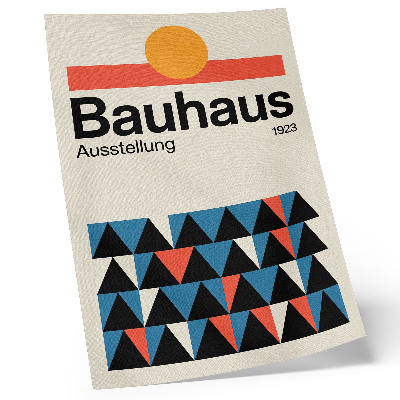 Poster Bauhaus graphics with an orange accent