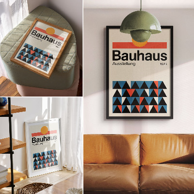Poster Bauhaus graphics with an orange accent