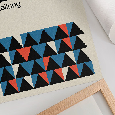 Poster Bauhaus graphics with an orange accent