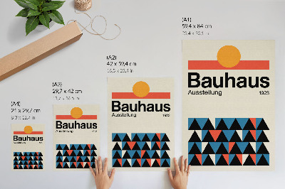 Poster Bauhaus graphics with an orange accent