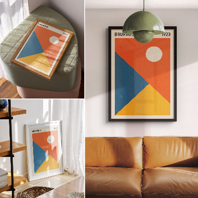 Art print Geometric shapes, intense colors, modern atmosphere