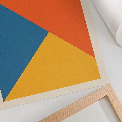 Art print geometric shapes in intense colors with a modern atmosphere