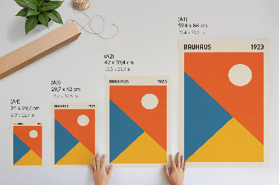 Art print Geometric shapes, intense colors, modern atmosphere