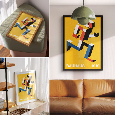 Poster Expressive pattern, geometry, dominance of color, modernity