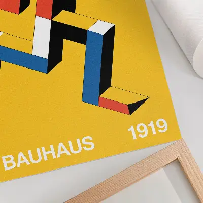 Poster expressive geometric pattern with bold colors and a modern aesthetic