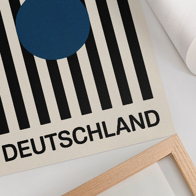 Art print Black lines, beige background, navy blue, modern sense