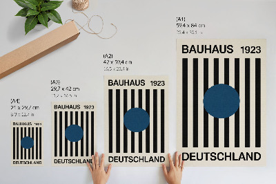 Art print Black lines, beige background, navy blue, modern sense
