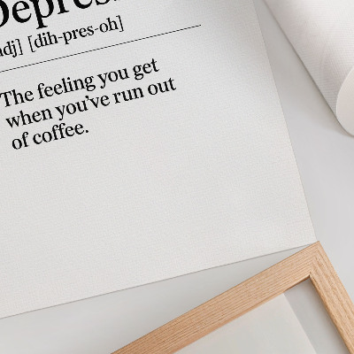 Decorative poster Depresso definition