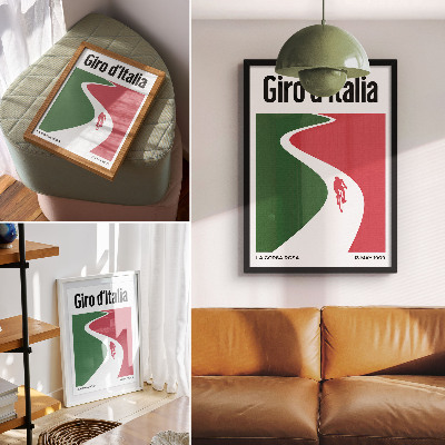 Poster Contrasting colors, dynamic minimalist style