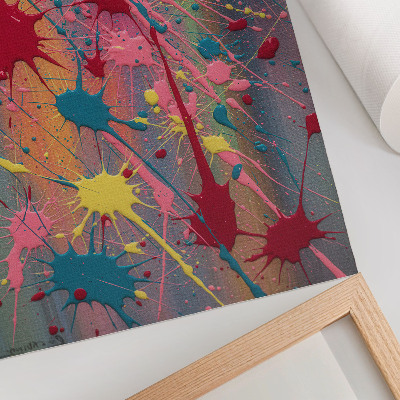 Premium wall art Spots in colors yellow pink turquoise