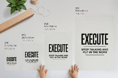 Art print A motivating inscription in a minimalist approach