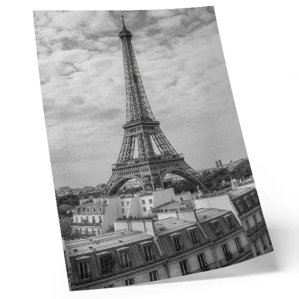 Eiffel Tower wall art elegant modern perspective in gray
