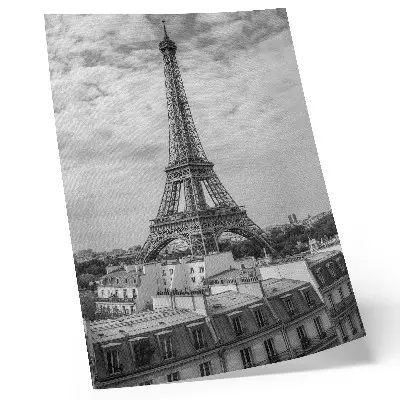 Eiffel Tower wall art elegant modern perspective in gray