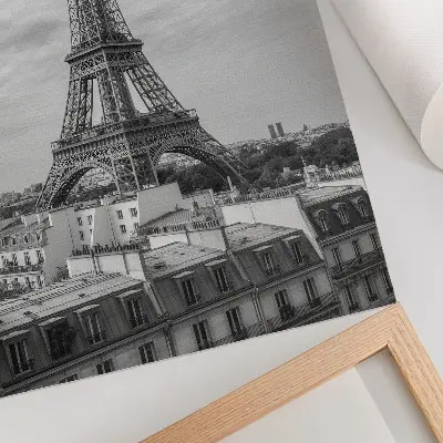 Eiffel Tower wall art elegant modern perspective in gray