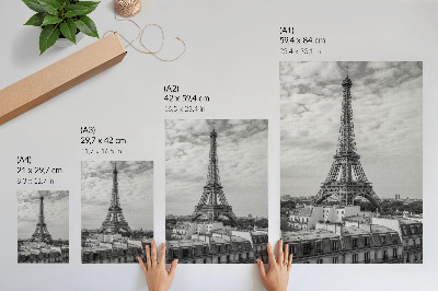 Premium wall art Elegant Eiffel Tower gray modern perspective