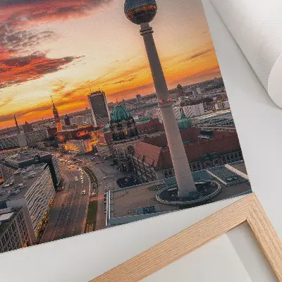 City Tower at sunset art print 