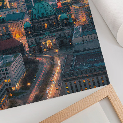 Premium wall art Modern city in the evening with warm illumination