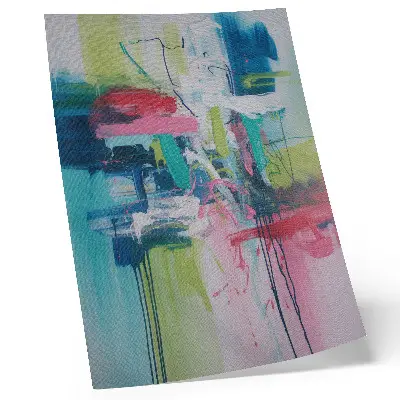 Art print featuring intense colors and energy in an abstract style