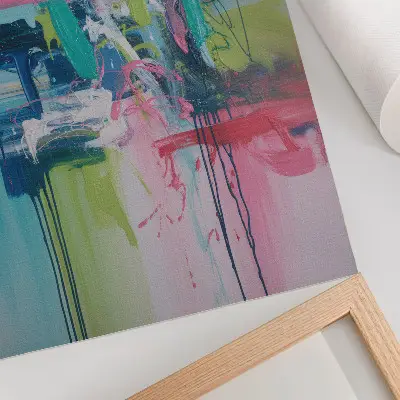 Art print featuring intense colors and energy in an abstract style