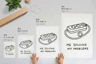 Premium wall art minimalist illustration with humor