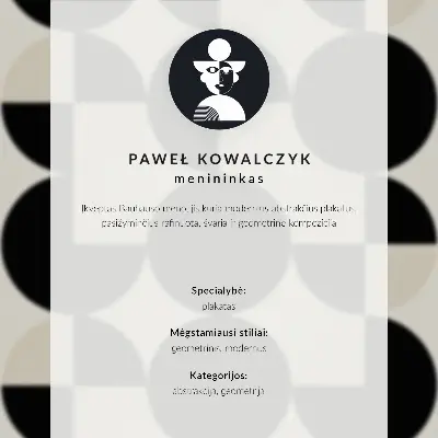 Art print featuring geometric shapes in a minimalist modern style