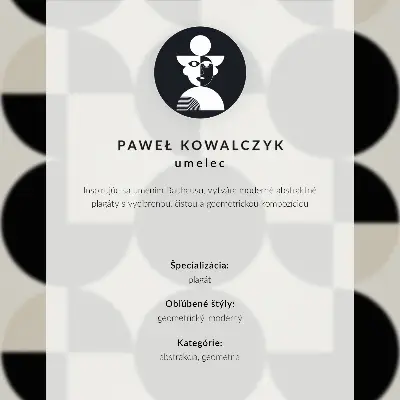 Art print featuring geometric shapes in a minimalist modern style