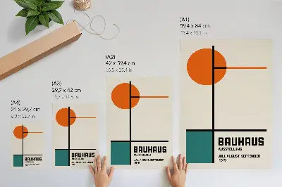 Art print featuring geometric shapes in a minimalist modern style