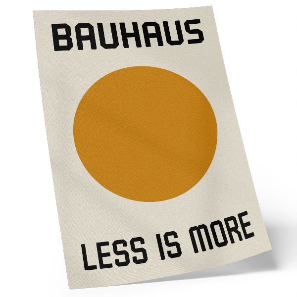 Decorative poster Minimalism circle Bauhaus cream background