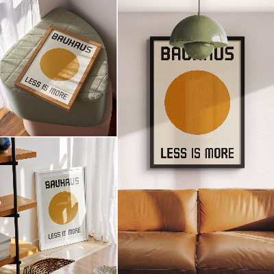 Decorative poster Minimalism circle Bauhaus cream background