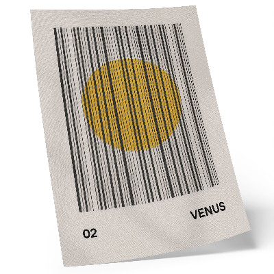Premium wall art Contrast lines yellow circle op art