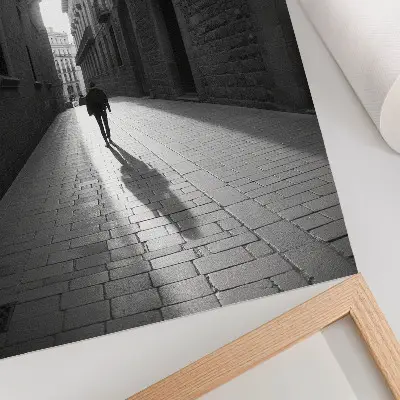 Decorative poster black and white street architecture photography