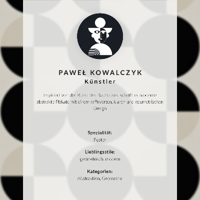 Poster Eye in geometric shapes on an orange background