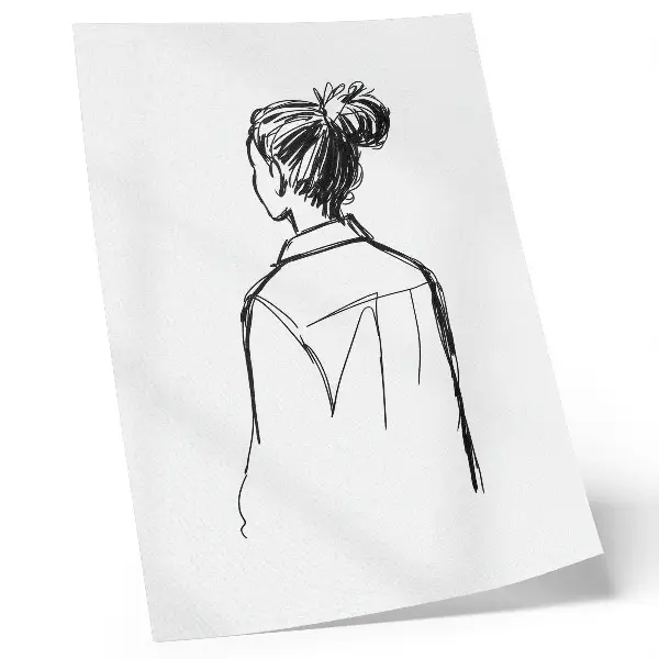 Minimalist silhouette decorative poster black and white contrast design
