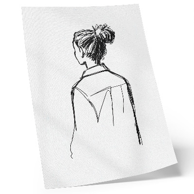 Decorative poster Minimalist silhouette black and white contrast