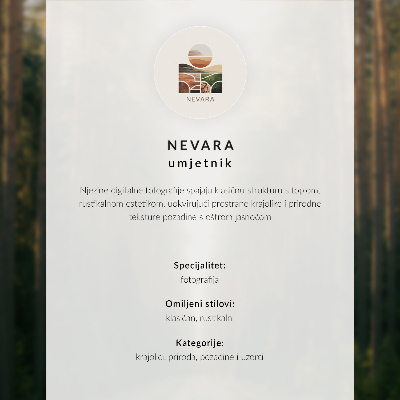 Art print Mountains, trees, fog, calm water, reflection