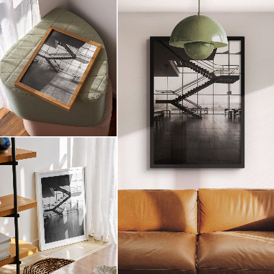 Premium wall art Modern stairs geometric elegance