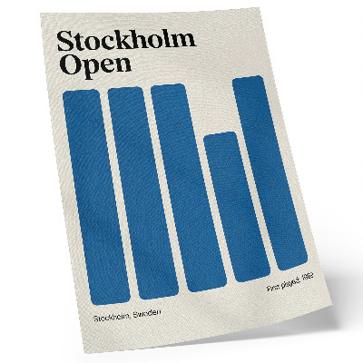 Decorative poster Minimalist graphics with blue rectangles