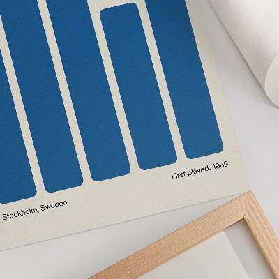 Decorative poster Minimalist graphics with blue rectangles