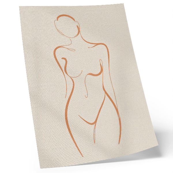 Poster Minimalist woman outline composition elegance