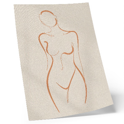 Poster Minimalist woman outline composition elegance