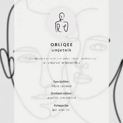 Poster minimalist woman outline composition in an elegant style
