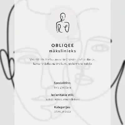 Poster minimalist woman outline composition in an elegant style