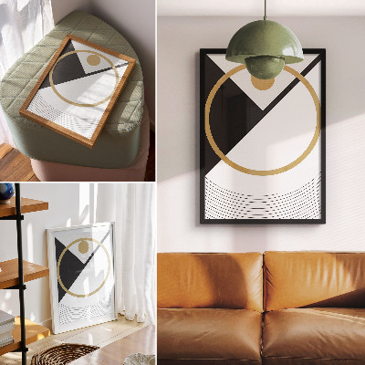 Premium wall art Geometric pattern, contrasting colors, modern style