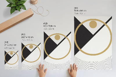 Premium wall art Geometric pattern, contrasting colors, modern style
