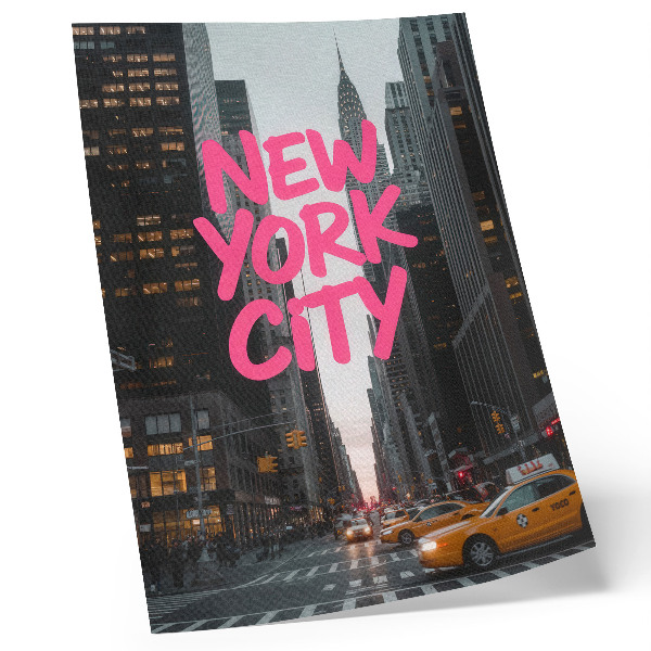 Poster Skyscrapers modernity pink accent
