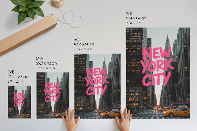 Poster Skyscrapers modernity pink accent