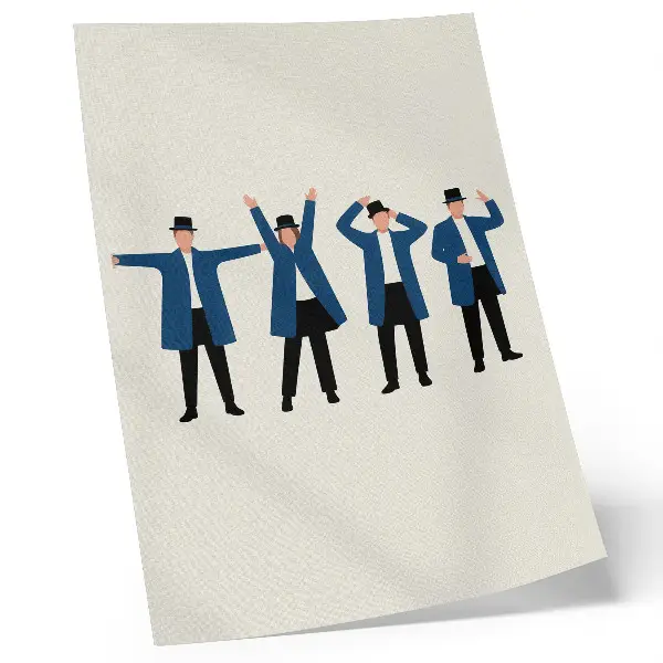 Decorative poster modern characters in a Scandinavian style