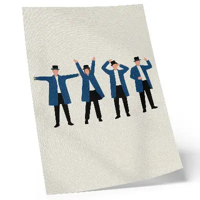 Decorative poster modern characters in a Scandinavian style