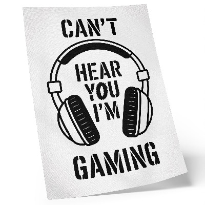 Poster Headphones with the slogan strong contrast modern style