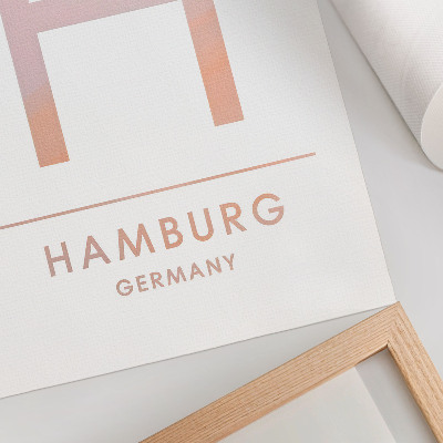 Poster Minimalist letter H modern details pastel shades